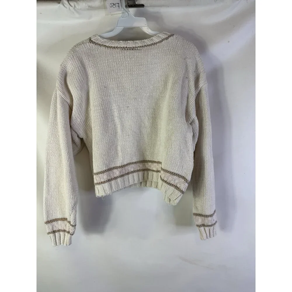 Vintage 90s Cottagecore Baby Sweater Floral Knit Cropped - Picture 6 of 7